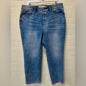 Soft Surroundings Women's Jeans Med Wash Blue Denim Wash Pull-on Pants Size PXL